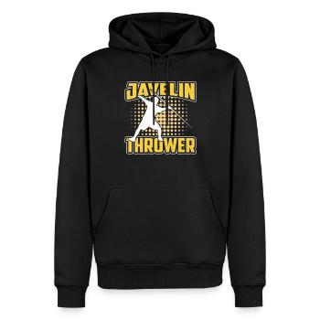 Speerwerfer Speerwurf Speerwerfen Speer - Männer Premium Bio Hoodie - Schwarz - Vorne - Nico (187cm)