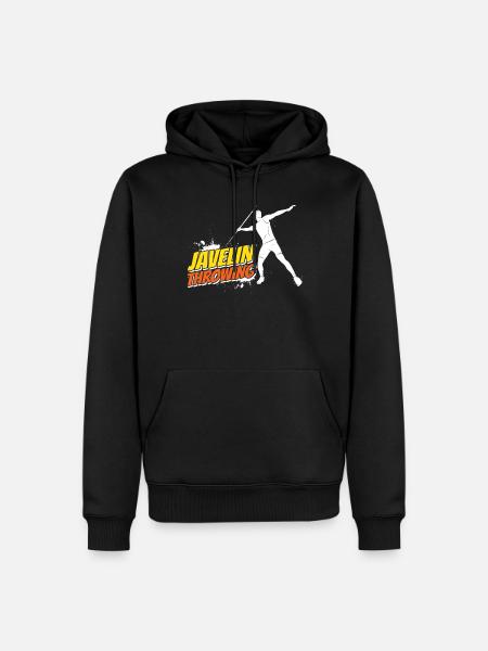 Speerwerfen Speerwerfer Speerwurf Speer - Männer Premium Bio Hoodie - Schwarz