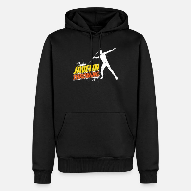 Speerwerfen Speerwerfer Speerwurf Speer - Männer Premium Bio Hoodie - Schwarz