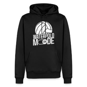 Water Polo Water Polo Mode On - Männer Premium Bio Hoodie - Schwarz - Vorne - Nico (187cm)