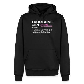 Trombone Musicien Brass Band - Sweat à capuche Premium bio Homme - noir - Devant - Nico (187cm)