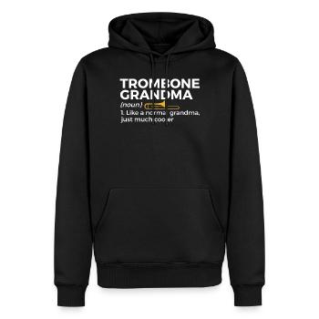 Trombone Musicien Brass Band - Sweat à capuche Premium bio Homme - noir - Devant - Nico (187cm)