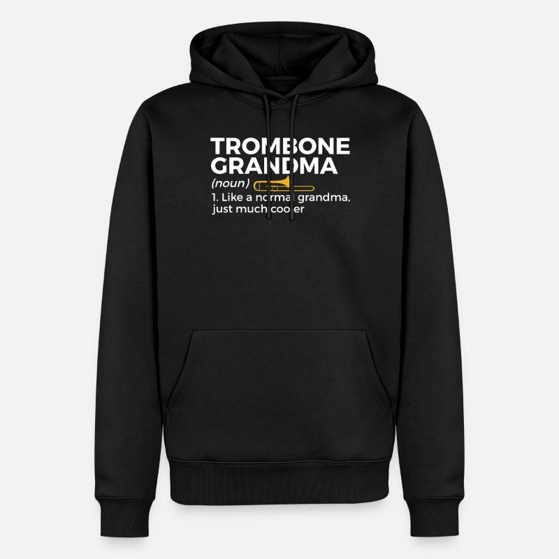 Trombone Musicien Brass Band - Sweat à capuche Premium bio Homme - noir
