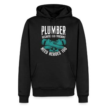Plumbing Plumber Electrician - Männer Premium Bio Hoodie - Schwarz - Vorne - Nico (187cm)