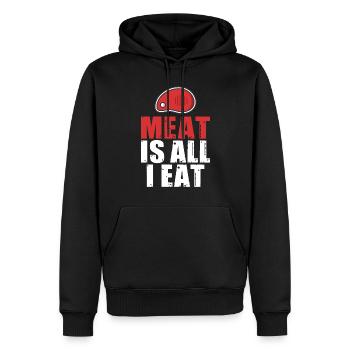 BBQ Grill Rindfleisch Liebhaber Geschenke - Männer Premium Bio Hoodie - Schwarz - Vorne - Nico (187cm)