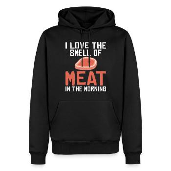 BBQ Grill Rindfleisch Liebhaber Geschenke - Männer Premium Bio Hoodie - Schwarz - Vorne - Nico (187cm)
