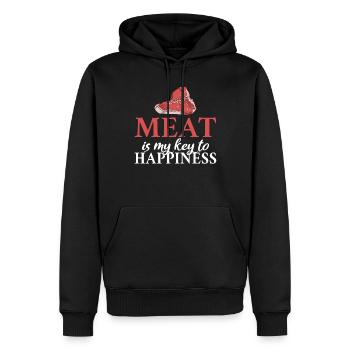 BBQ Grill Rindfleisch Liebhaber Geschenke - Männer Premium Bio Hoodie - Schwarz - Vorne - Nico (187cm)