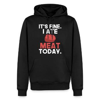 BBQ Grill Rindfleisch Liebhaber Geschenke - Männer Premium Bio Hoodie - Schwarz - Vorne - Nico (187cm)