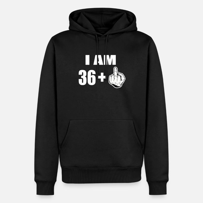 37e anniversaire - Sweat à capuche Premium bio Homme - noir