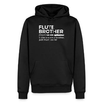 Flûte Flûte Musiciens Cuivres Musique - Sweat à capuche Premium bio Homme - noir - Devant - Nico (187cm)