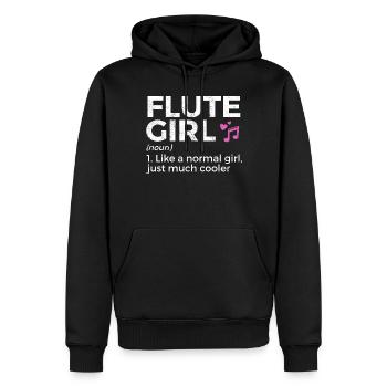 Flûte Flûte Musiciens Cuivres Musique - Sweat à capuche Premium bio Homme - noir - Devant - Nico (187cm)