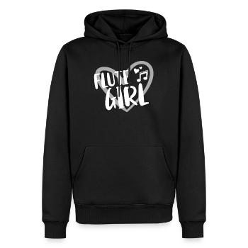 Flûte Flûte Musiciens Cuivres Musique - Sweat à capuche Premium bio Homme - noir - Devant - Nico (187cm)