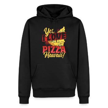 Pizza Making Design für die nächste Pizza Party - Männer Premium Bio Hoodie - Schwarz - Vorne - Nico (187cm)