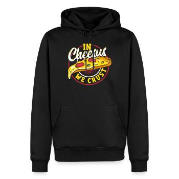Pizza Making Design für die nächste Pizza Party - Männer Premium Bio Hoodie - Schwarz - Vorne - Nico (187cm)