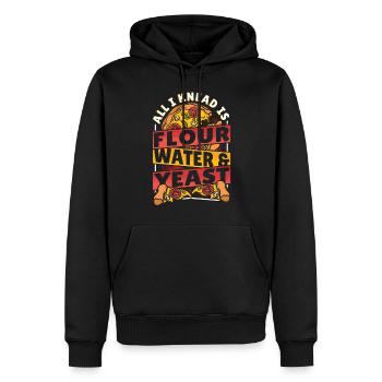 Pizza Making Design für die nächste Pizza Party - Männer Premium Bio Hoodie - Schwarz - Vorne - Nico (187cm)