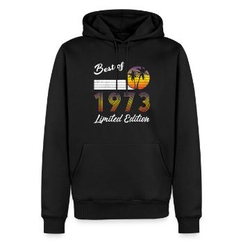 50th Anniversary Best of 1973 Édition limitée - Sweat à capuche Premium bio Homme - noir - Devant - Nico (187cm)
