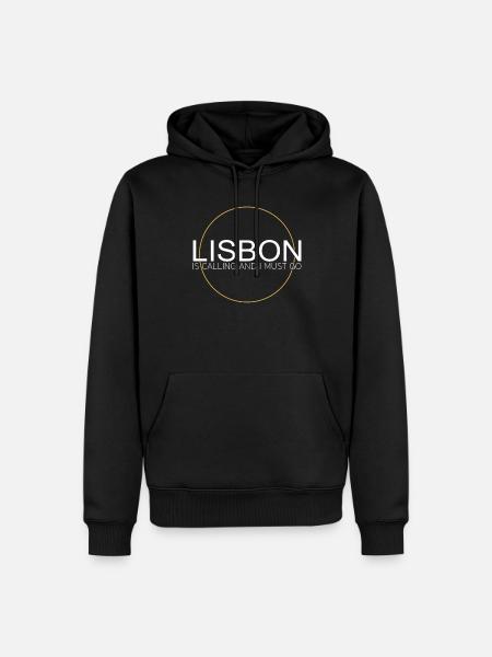 Lisbon Quote - Men’s Premium Organic Hoodie - black