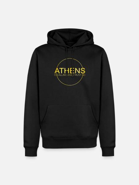 Athens Saying - Men’s Premium Organic Hoodie - black
