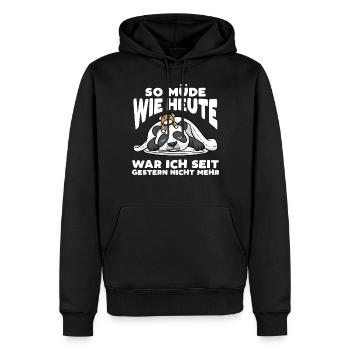 Schlafender Panda Mit Plüschtier Schlaf - Männer Premium Bio Hoodie - Schwarz - Vorne - Nico (187cm)