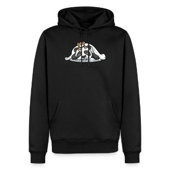 Lustiger Schlafender Panda Mit Schlafendem - Männer Premium Bio Hoodie - Schwarz - Vorne - Nico (187cm)