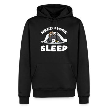 Besoin de plus de sommeil Jouet en peluche Pingouin endormi - Sweat à capuche Premium bio Homme - noir - Devant - Nico (187cm)