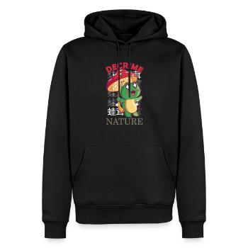 Decrime Nature Colorful Mushroom Frog - Männer Premium Bio Hoodie - Schwarz - Vorne - Nico (187cm)