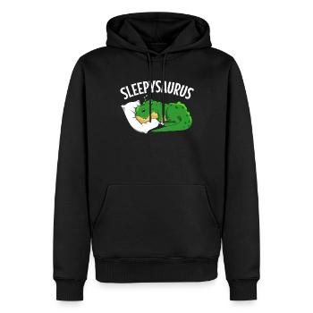 Pyjamas de dinosaure Sleepysaurus - Sweat à capuche Premium bio Homme - noir - Devant - Nico (187cm)