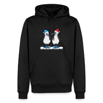 Blaufusstölpel Weihnachten - Männer Premium Bio Hoodie - Schwarz - Vorne - Nico (187cm)