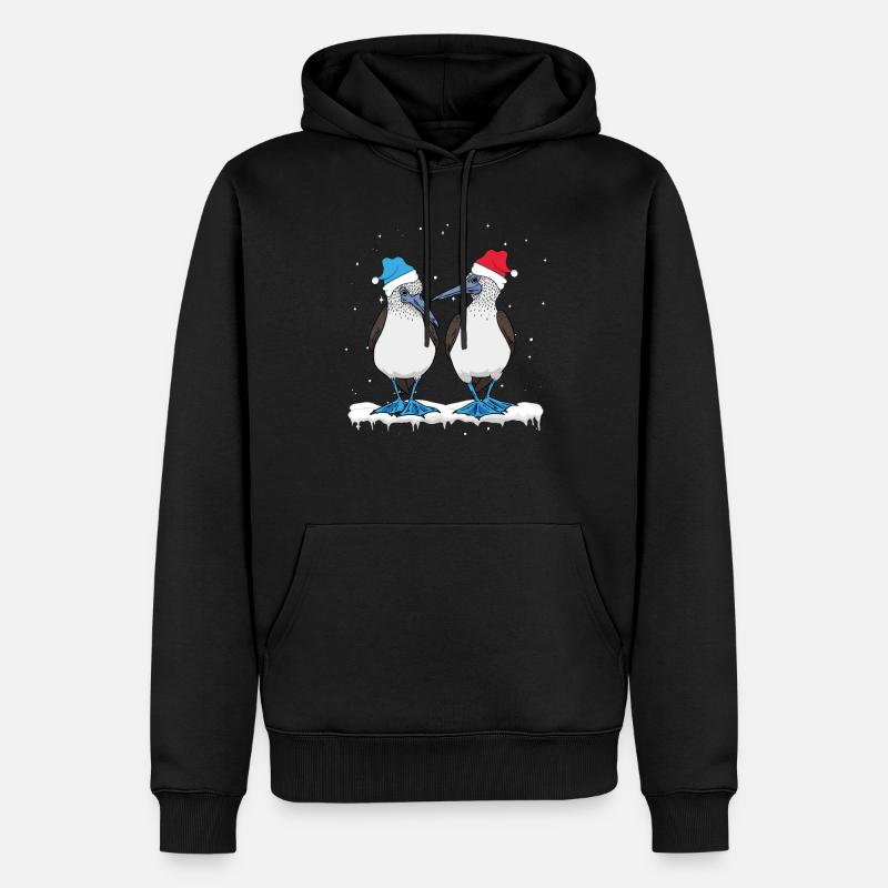 Noël à pieds bleus - Sweat à capuche Premium bio Homme - noir
