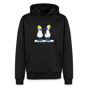 Seevögel Blaufußtölpel - Männer Premium Bio Hoodie - Schwarz - Vorne - Nico (187cm)