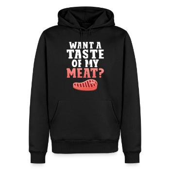 BBQ Grill Boeuf Viande Amoureux Cadeaux - Sweat à capuche Premium bio Homme - noir - Devant - Nico (187cm)