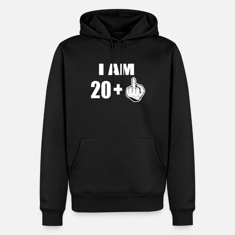 21e anniversaire - Sweat à capuche Premium bio Homme - noir