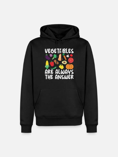 Vegetable Lover Vegetarian Gifts - Men’s Premium Organic Hoodie - black