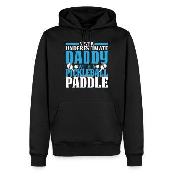 Pickleball Player Daddy Pickleball Paddle Pickleba - Männer Premium Bio Hoodie - Schwarz - Vorne - Nico (187cm)
