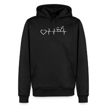 Goat Heartbeat Heart Goat Farm Goat Farmer Goat - Männer Premium Bio Hoodie - Schwarz - Vorne - Nico (187cm)
