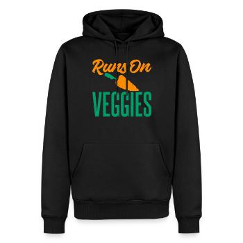 Gemüseliebhaber Vegetarische Geschenke - Männer Premium Bio Hoodie - Schwarz - Vorne - Nico (187cm)