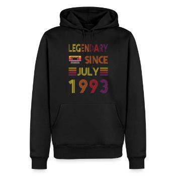 30e anniversaire de Legendary Since July né en 1993 - Sweat à capuche Premium bio Homme - noir - Devant - Nico (187cm)