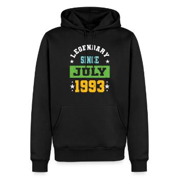 30e anniversaire de Legendary Since July né en 1993 - Sweat à capuche Premium bio Homme - noir - Devant - Nico (187cm)