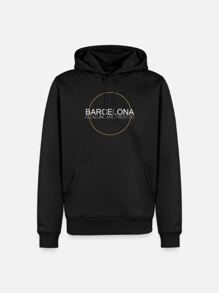 Barcelona Quote - Men’s Premium Organic Hoodie - black