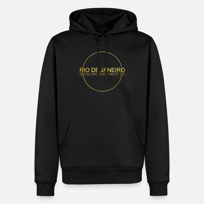 Rio de Janeiro Spruch - Männer Premium Bio Hoodie - Schwarz