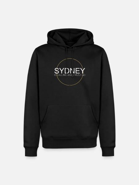 Sydney Quote - Men’s Premium Organic Hoodie - black