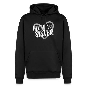 Flûte Flûte Musiciens Cuivres Musique - Sweat à capuche Premium bio Homme - noir - Devant - Nico (187cm)
