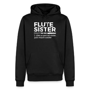Flûte Flûte Musiciens Cuivres Musique - Sweat à capuche Premium bio Homme - noir - Devant - Nico (187cm)