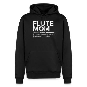 Flûte Flûte Musiciens Cuivres Musique - Sweat à capuche Premium bio Homme - noir - Devant - Nico (187cm)