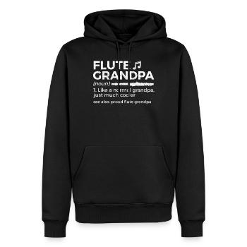 Flûte Flûte Musiciens Cuivres Musique - Sweat à capuche Premium bio Homme - noir - Devant - Nico (187cm)