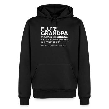 Flûte Flûte Musiciens Cuivres Musique - Sweat à capuche Premium bio Homme - noir - Devant - Nico (187cm)