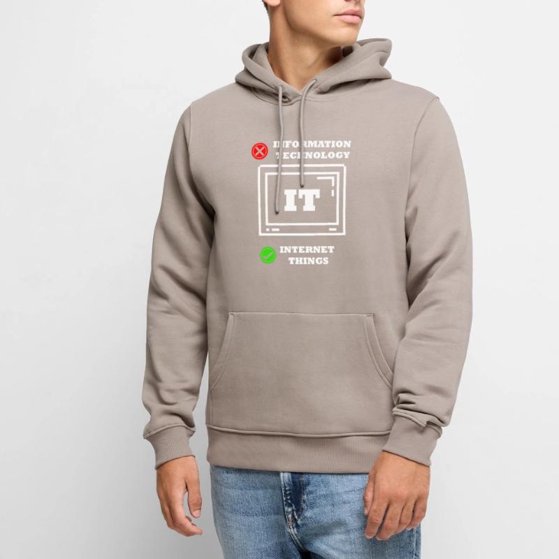 Internet Things Computer Programmer Tech Savy It Sweat à capuche Premium bio Homme