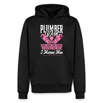 Plumbing Plumber Wife Plumber Wife - Männer Premium Bio Hoodie - Schwarz - Vorne - Nico (187cm)