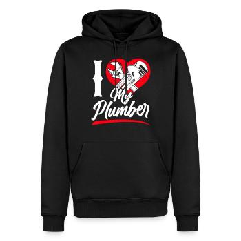 Plumbing Plumber Girlfriend Wife - Männer Premium Bio Hoodie - Schwarz - Vorne - Nico (187cm)