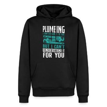 Plomberie Plombier Plomberie Vintage Plomberie - Sweat à capuche Premium bio Homme - noir - Devant - Nico (187cm)